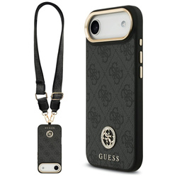 Etui Guess 4G Strass Logo & Big Strap    Metal Buttons MagSafe do iPhone Air czarny