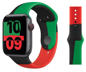 APPLE STRAP SILIKONOWY PASEK SPORTOWY DO APPLE WATCH 42MM/44MM/45MM M/L S/M BLACK UNITY SERVICE PACK