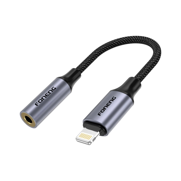 FONENG adapter BM30 Lightning - JACK 3.5MM 0.14M Black