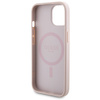 Zestaw Guess GUBPM5P15S4GEMGP iPhone15 6.1" hardcase + Powerbank 5000mAh MagSafe różowy/pink 4G Metal Logo