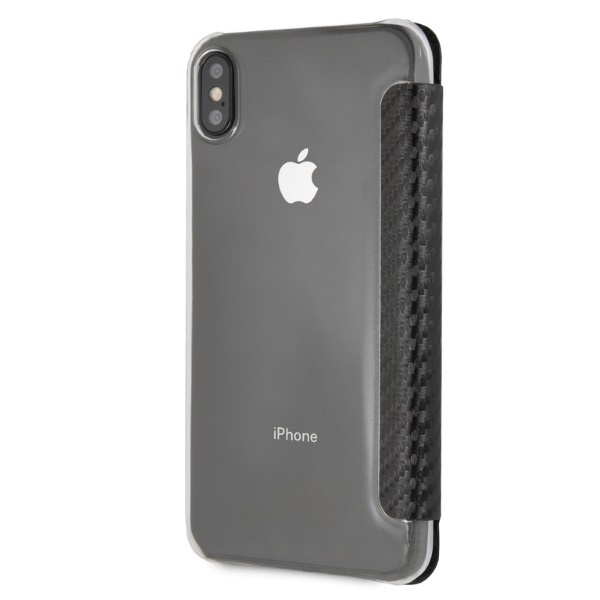 BMW BMTRBKI65PUCARTCBKiPhone XS Max  book czarny/black Carbon Tricolor Stripe