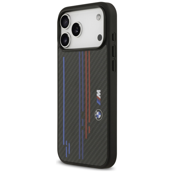Etui BMW M Kevlar Lines & Logo MagSafe   do iPhone 17 Pro Max czarny