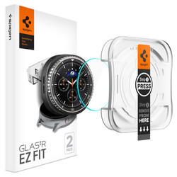 SZKŁO HARTOWANE SPIGEN GLAS.TR ”EZ-FIT” 2-PACK GALAXY WATCH 8 CLASSIC (46 MM) CLEAR