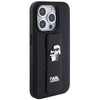 Etui Karl Lagerfeld Gripstand Saffiano Karl&Choupette Pins na iPhone 14 Pro - czarne