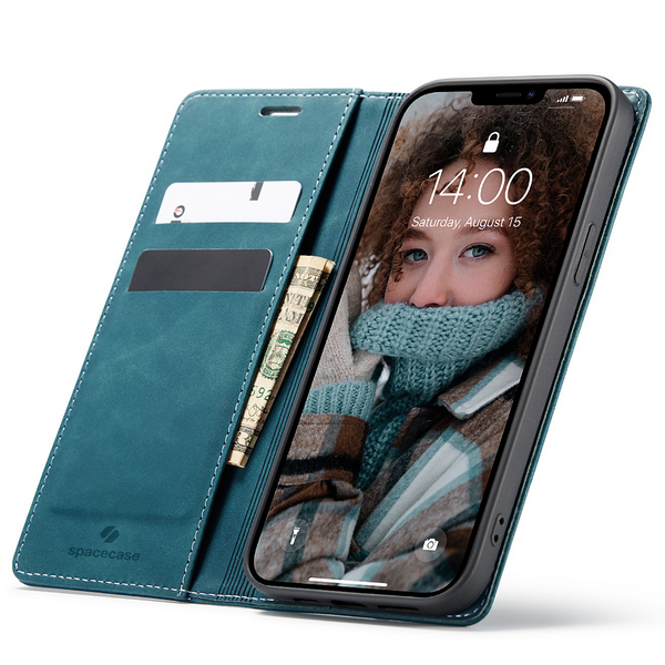 Spacecase Etui Wallet iPhone 13 blue