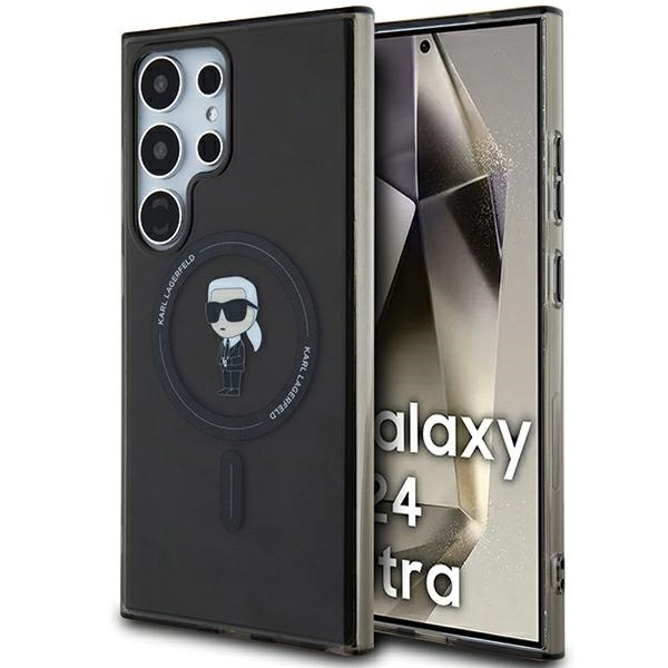 KARL LAGERFELD KLHMS24LHFCKOK S24 ULTRA S928 BLACK/BLACK HARDCASE IML IKONIK MAGSAFE