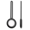 SILICONE ELASTIC CASE KEY RING PENDANT FOR APPLE AIRTAG LOCATOR BLACK