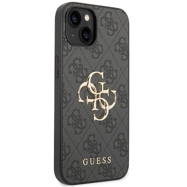Guess GUHCP15S4GMGGR iPhone 15 / 14 / 13 6.1" szary/grey hardcase 4G Big Metal Logo