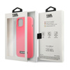 Etui Karl Lagerfeld Silicone Plaque na iPhone 13 - fuksjowy
