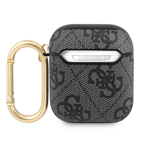 Guess GUA24GSMK AirPods 1/2 coverszary/grey 4G Script Metal Collection