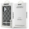 DKNY DKHCP16SPCPTSSK iPhone 16 6.1"6.1" czarny/black hardcase Checkered Pattern & Printed Stripes