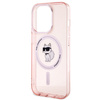 Etui Karl Lagerfeld IML Choupette MagSafe na iPhone 15 Pro Max - różowe