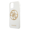 Guess GUHCN65TPUWHGLG iPhone 11 ProMax biały/white hard case Glitter 4G Circle Logo