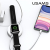 USAMS Ład. indukcyjna US-CC096 10Wz kablem lightning biały/white CC96WH02