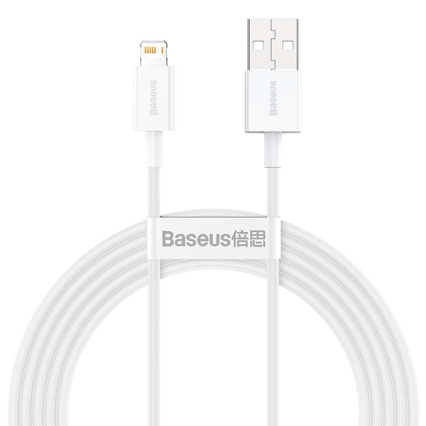 Baseus kabel Superior USB - Lightning 2,0 m 2,4A biały