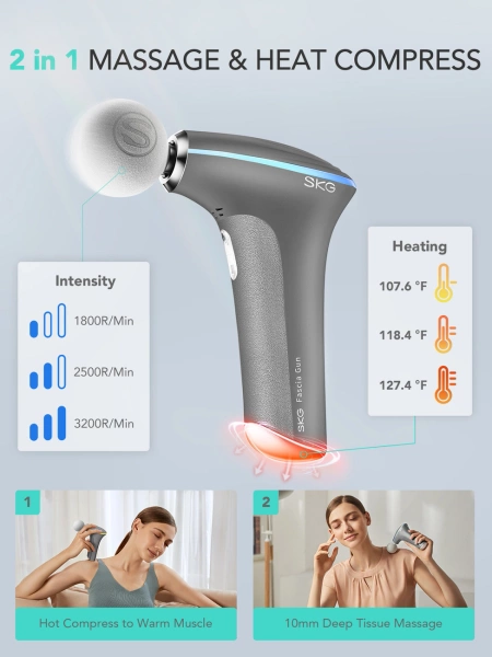 SKG F5-EN massage gun for the whole body - gray