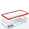 CLEAR 3IN1 CASE FOR SAMSUNG GALAXY S23+ SILICONE COVER WITH FRAME RED