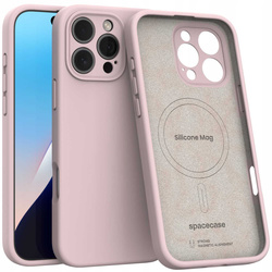 Spacecase Etui Silicone Mag iPhone 16 Pro Max baby pink
