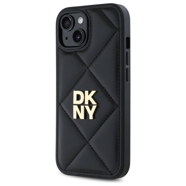 DKNY DKHCP14SPQDSLK iPhone 14 6.1"       czarny/black Quilted Stack Logo