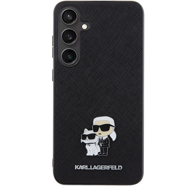 Karl Lagerfeld KLHCS24MPSAKCMPK S24+ S926 hardcase black/black Saffiano Karl &amp; Choupette Metal Pin