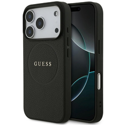 Etui Guess Grained Ring MagSafe do       iPhone 17 Pro czarny