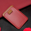 DUX DACIS MAGNETIC LEATHER WALLET MAGNETIC MAGSAFE PORTFOLIO FOR IPHONE RFID RED LOCK