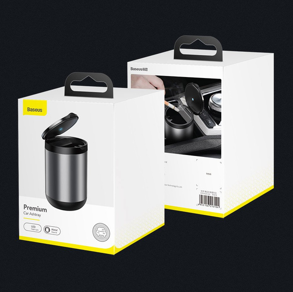 BASEUS MINI CAR ASHTRAY WITH LED BACKLIGHT BLACK (CRYHG01-01)