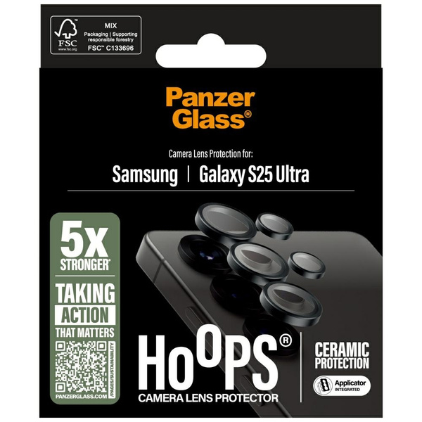 Szkło ceramiczne na obiektyw PanzerGlass  Hoops Lens Protector do Samsung Galaxy S25 Ultra ceramic