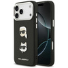 Etui Karl Lagerfeld FW Grained Karl &    Choupette Heads Pins & Logo do iPhone 17 Pro Max czarny