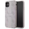 Guess GUHMN61P4RPSP iPhone 11 / Xrróżowy/pink hardcase 4G Printed Stripes MagSafe