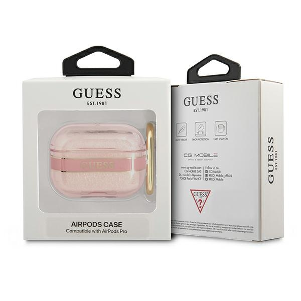 Guess  GUAPHHTSP AirPods Pro coverróżowy/pink Strap Collection