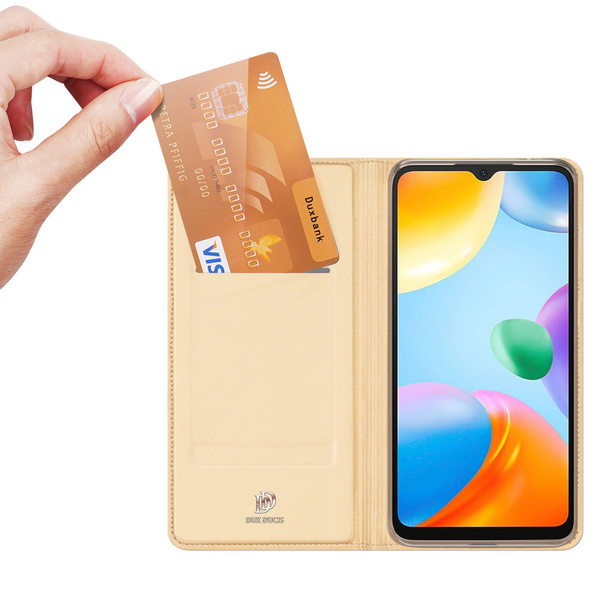 Dux Ducis Skin Pro etui z klapką Xiaomi Redmi 10C złoty