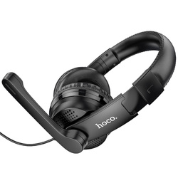 Słuchawki przewodowe nauszne Jack 3,5 mm Hoco W103 czarne