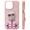 Nimmy etui iPhone 15 Pro Max 6.7"         różowy/pink Cool&Cute 2.0 Cat