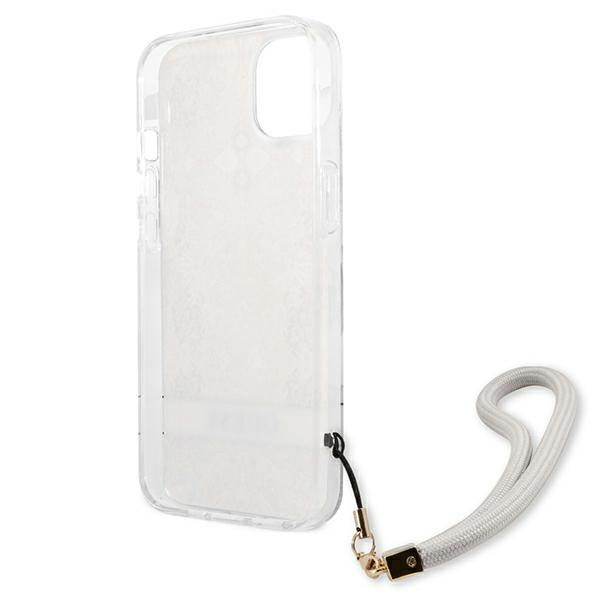 Guess GUHCP13SHFLSD iPhone 13 mini 5,4"złoty/gold hardcase Flower Strap