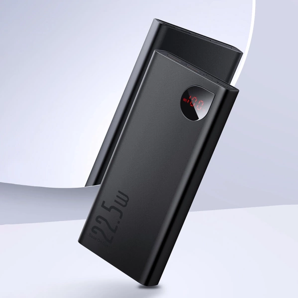 Baseus Adaman powerbank z szybkim ładowaniem 20000mAh 22.5W + kabel USB-A - USB-C 3A 0.3m czarny