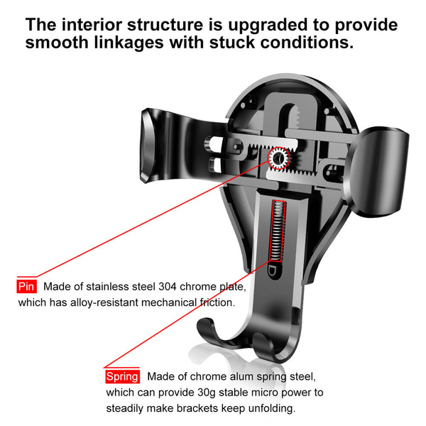 Baseus Osculum SUYL-XP0S gravity car holder for windshield or dashboard - silver