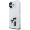 Etui Karl Lagerfeld IML Aquarelle Karl & Choupette & Logo do iPhone 16 biały