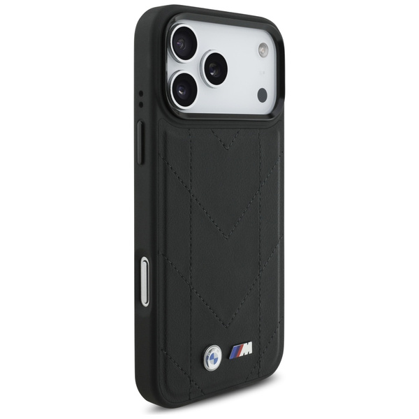 Etui BMW M Quilted Logo MagSafe do       iPhone 17 Pro Max czarny
