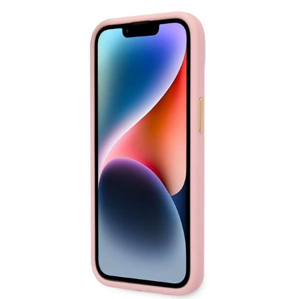 Guess GUHCP14MHGCRHP iPhone 14 Plus / 15 Plus 6.7" różowy/pink hardcase Croco Collection