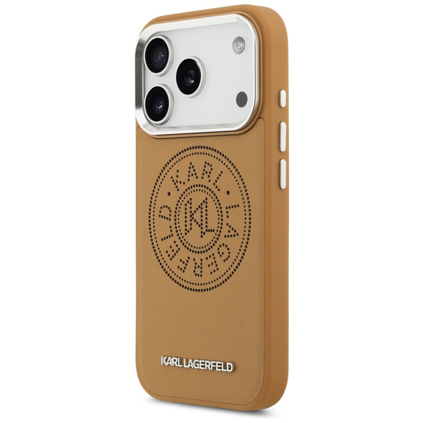 Etui Karl Lagerfeld Point & Metal Logo   MagSafe do iPhone 17 Pro Max brązowy
