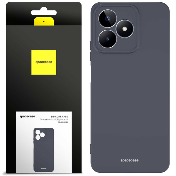 Spacecase Etui Silicone Case Realme C51/C53/Note 50 black