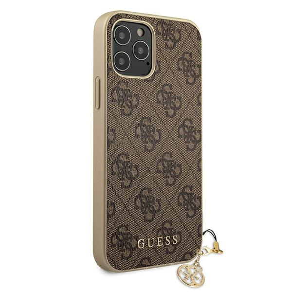 Guess GUHCP12MGF4GBR iPhone12/12 Pro 6,1" brązowy/brown hardcase 4G Charms Collection