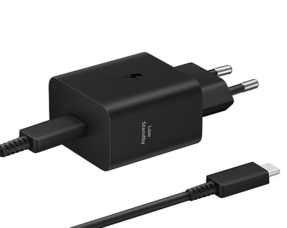 Ład. siec. Samsung EP-T4511XBEGEU PD 45W+ kabel USB-C/USB-C 3A 1.8m Super Fast Charge czarny/black