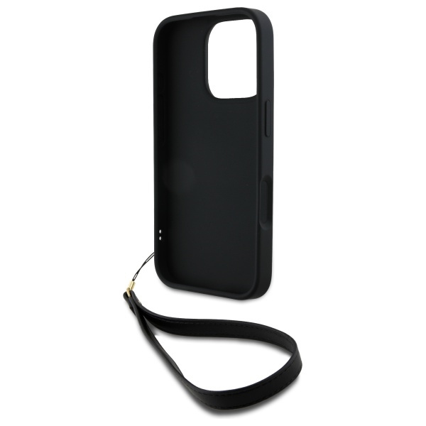 DKNY DKHCP16XPBSWSK iPhone 16 Pro Max    6.9" czarny/black hardcase Wrist Strap Stock Logo