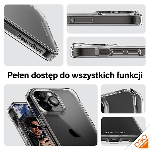 PanzerGlass HardCase iPhone 15 Pro Max 6.7" D3O 3xMilitary grade transparent 1175