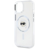 Etui Karl Lagerfeld IML Metal Karl Head   MagSafe do iPhone 15 Plus biały