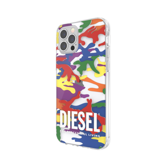 DIESEL CLEAR CASE  PRIDE CAMO AOP IPHONE XR WIELOBARWNY