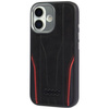 Etui Audi R8 Genuine Leather MagSafe do  iPhone 17 czarno-czerwony