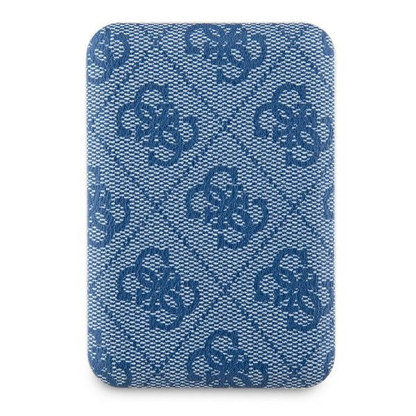Guess Powerbank indukcyjny 15WGUPB5FP4EMGB 5000mAh niebieski/blue 4G Leather Metal Logo MagSafe